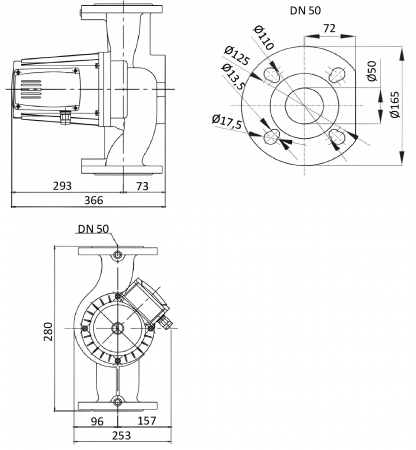 Циркуляционный насос для отопления Shinhoo BASIC PRO 50-20SF 3, 41 м³/ч, напор 18 м